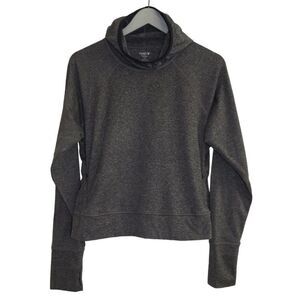 Old Navy‎ Active CozeCore Go Dry Cropped Gray Hoodie Sz L